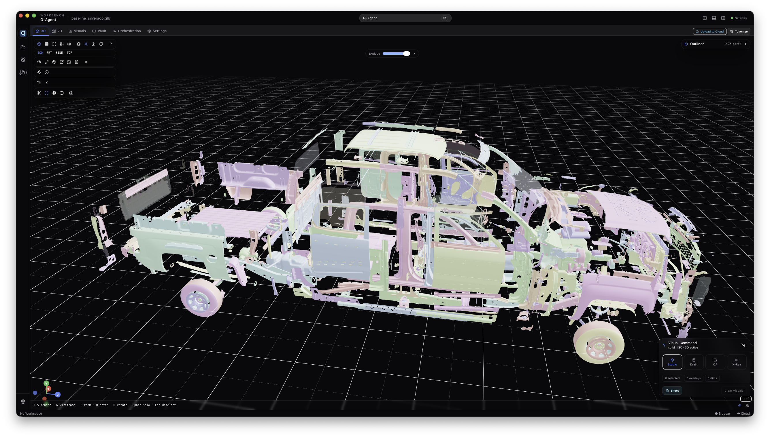 Workbench on a 1,492-part body assembly